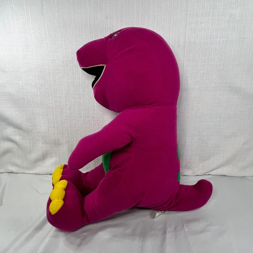 Vintage Playskool Talking Barney Dinosaur Plush 1992 1996 Purple 17 Inch Toy